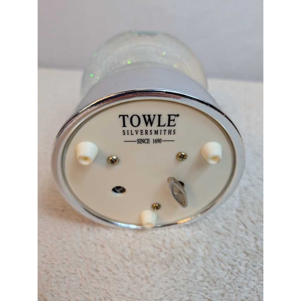 Towle Silversmiths Snowman Christmas‎ Tree Snow Globe Music Box Silver Base - Picture 7 of 8